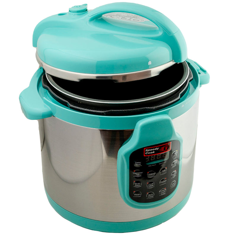 Olla de Presion Speedy Cook Multifuncional 6 en 1 5.7 Litros Turquesa