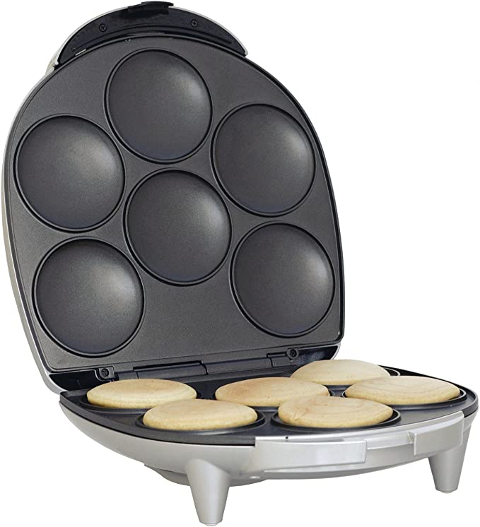 Maquina para Hacer Arepas Brentwood AR-136 Juego de 6 Piezas Antiadherentes Plateado