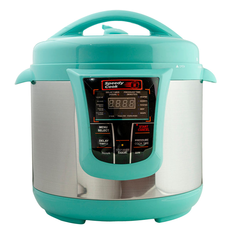 Olla de Presion Speedy Cook Multifuncional 6 en 1 7.7 Litros Turquesa